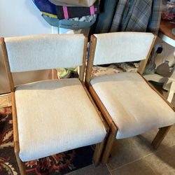Wood/Fabric Chairs