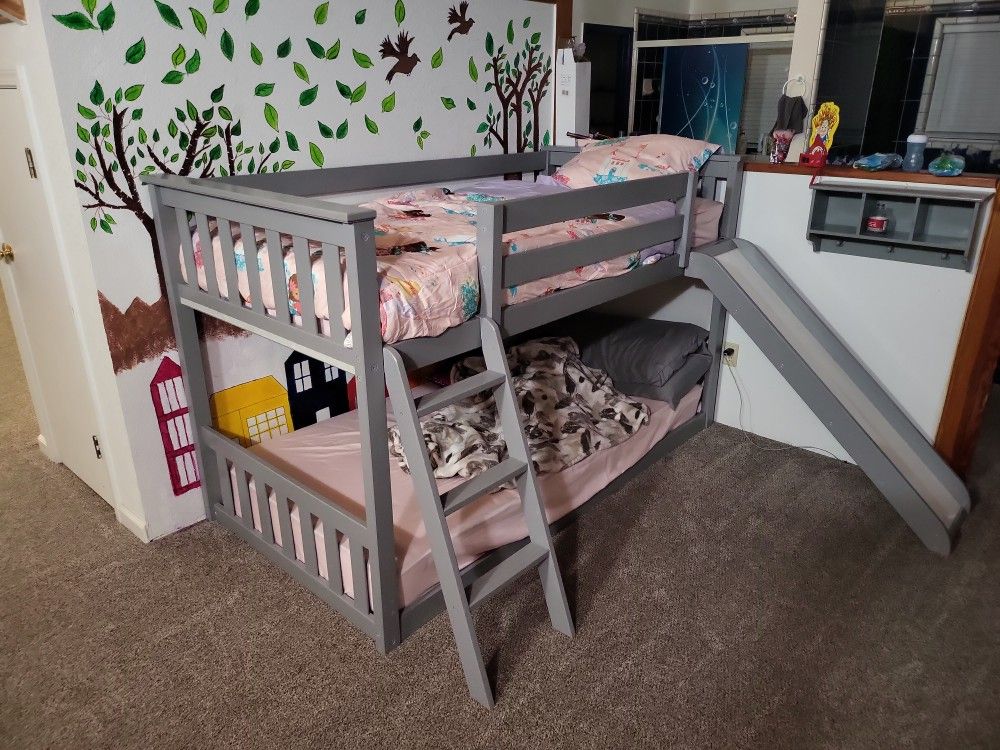 Kids Bunk Bed With Mattress 