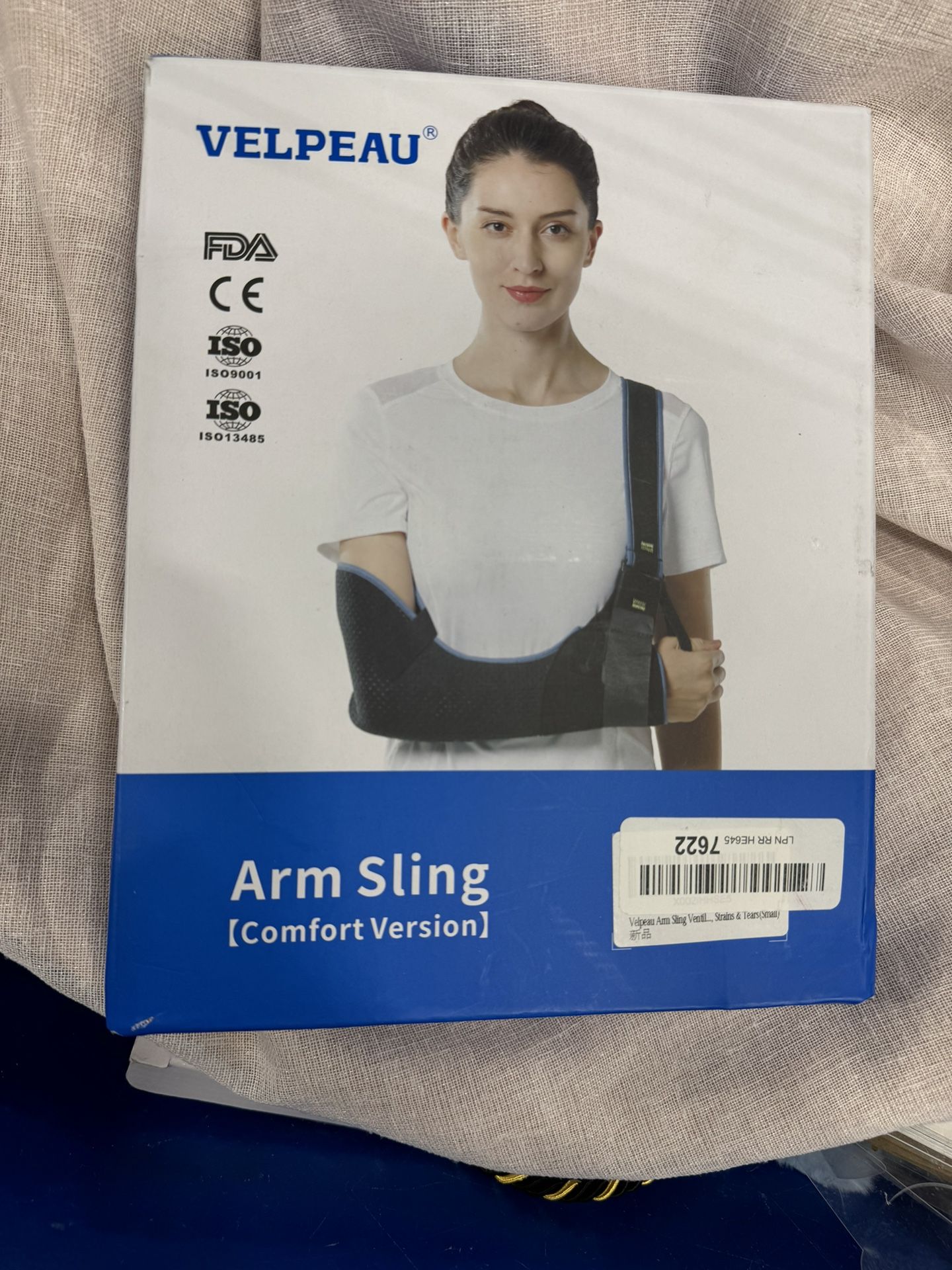 Velpeau Arm Sling Shoulder Immobilizer - Rotator Cuff Support Brace - Comfortable Medical Sling for Shoulder Injury, Left and Right Arm, Men and Women