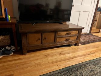 Wood coffee table