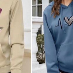 2 Pack Sweatshirt Hoodie Size Small 