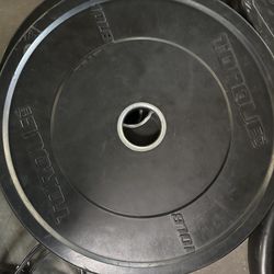 TORQUE 240 LB BUMPER PLATE SET!! 2@45lb, 2@35lb, 2@25lb, 2@10lb, 2@5lbs! AVAILABLE NOW!!