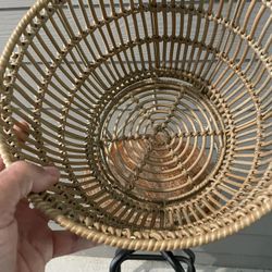 Beautiful Woven Basket Planter | Footed | Resin | Large | Will Hold 8” Nursery Planter With Large Plants (Indoor Trees)