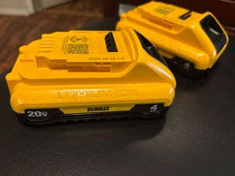 DeWalt 20V Max 4Ah Lithium-Ion Batteries – 2 Pack