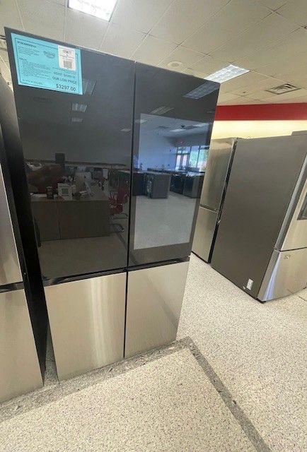 Samsung Bespoke 4 Door Flex Family Hub Refrigerator Charcoal Glass