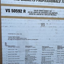 New Valve Cover Gasket Set Felpro Toyota 4.7L, 4.3L, 4.0L