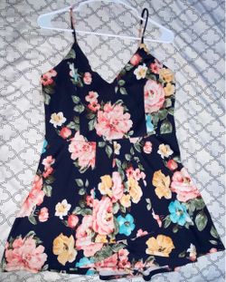 Floral Mini Dress with Spaghetti Straps