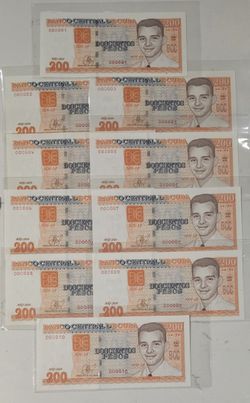 200 Pesos 2024 Serie 1 Al 10 Consecitivos