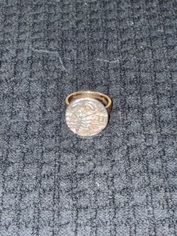 One of a Kind 14K Gold 925 Silver Scorpion Coin Ring Handmade Zodiac Medallion
