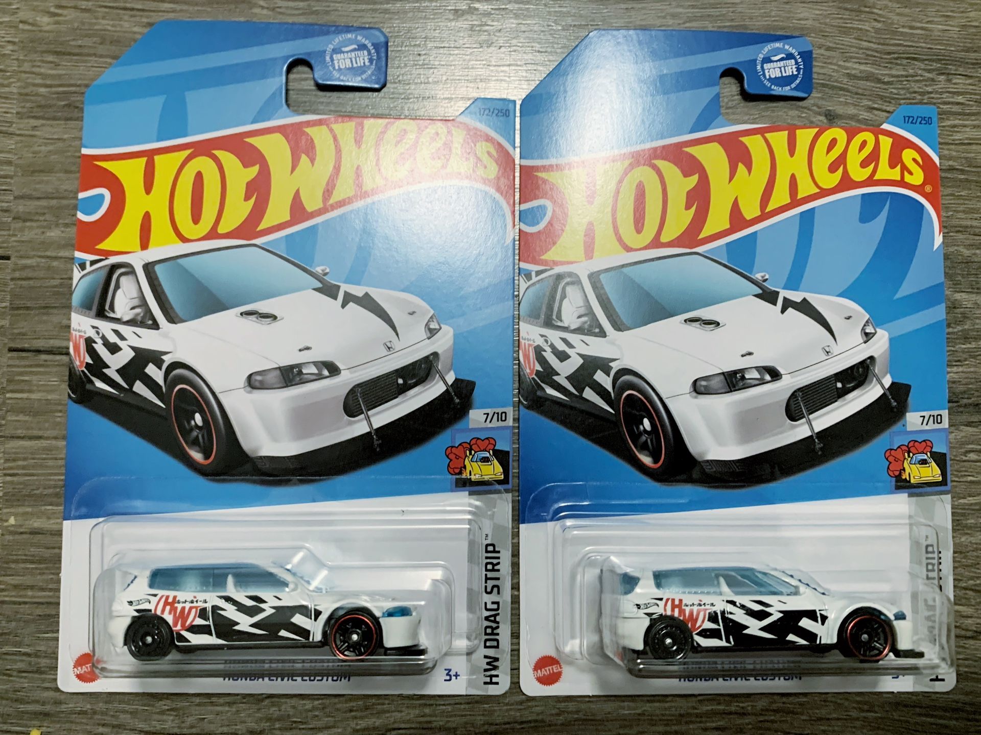 Lot Of 2 2023 Hot Wheels Honda Civic Custom White