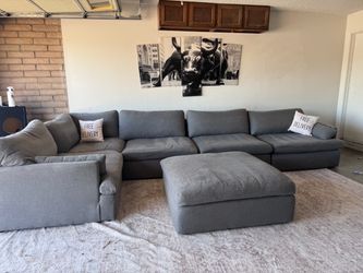 Gray cloud modular sectional sofa couch sala