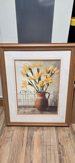 Yellow flower wall art