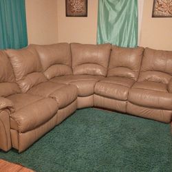 Real Genuine Leather sectional