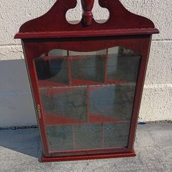 Wood Glass Curio