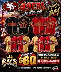 San Francisco 49ers Custom Baseball Jersey