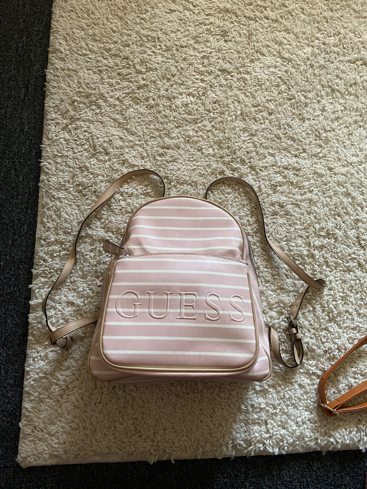 Pink guess backpack