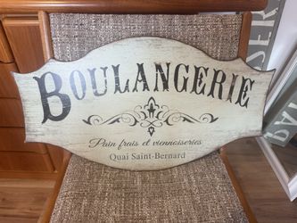 French “Boulangerie” Wall Sign – Rustic Vintage Style