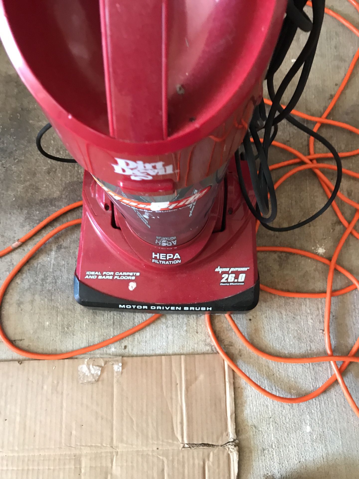 A Dirt devil vacuum cleaner.