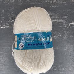 Vintage Brunswick Fore N Aft Sport 100% Wintuck Orlon Acrylic #6000 White