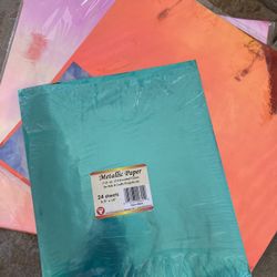 Crafts!!!!! 35 Sheets Cholographic Opal Chrome & Vinyl Adhesive Metal Paper