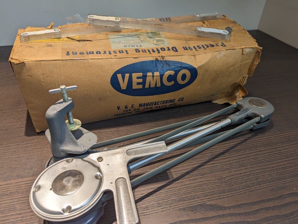 VEMCO Engineering Drafting Machine 16" Arm Left Handed