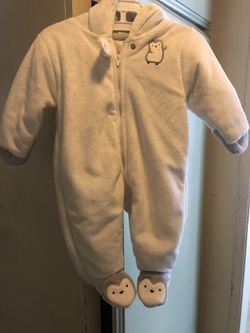 New White Baby Coverall 