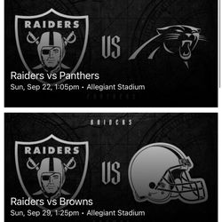 Raiders Season Tickets! Home Games Only! 