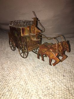 Vintage copper stagecoach