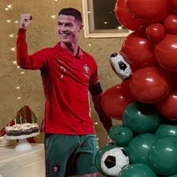6ft Christiano Ronaldo Life Size  Cutout For Birthday Theme Decor 