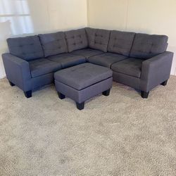 Gray Sectional Couch Sofa *Free Delivery*