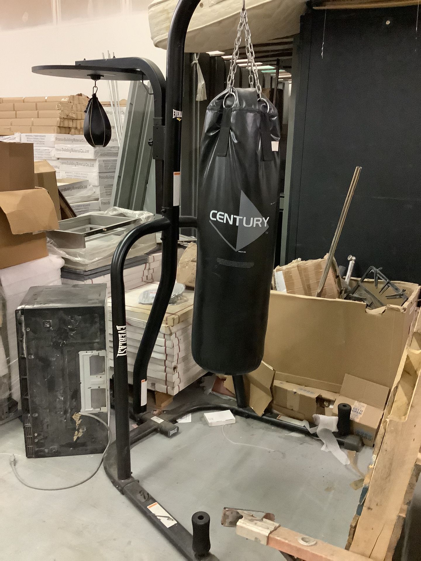 Heavy Bag With Punching Bag On Heavy Weight Stand