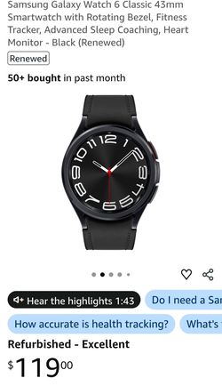 Samsung Galaxy Watch 6 Classic 43mm Black