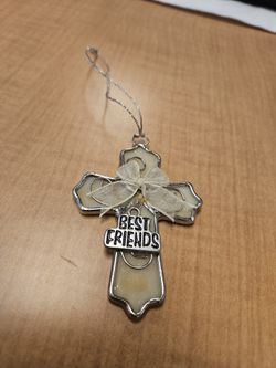 Stained Glass Cross Ornament