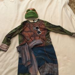 Teenage Mutant Ninja Turtle Michelangelo Costume Size M 8-10