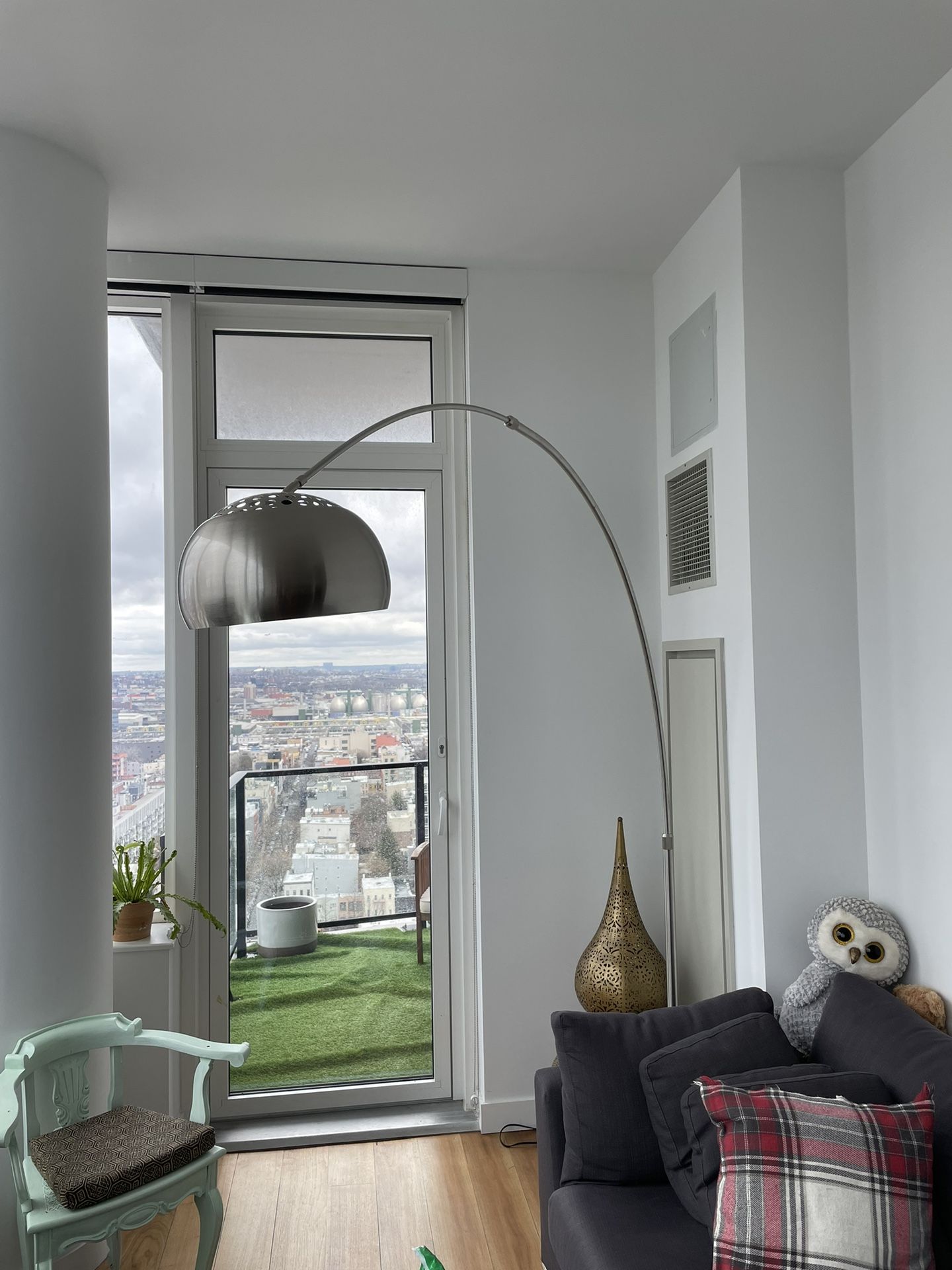 Flos Arco style floor lamp 90” with white marble base