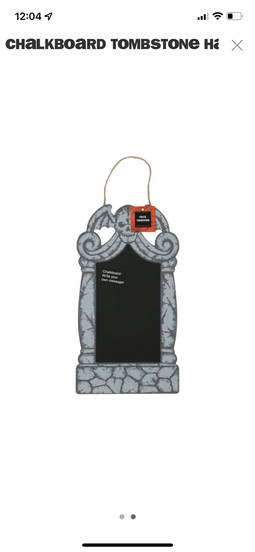 Chalk Board Tombstone Halloween