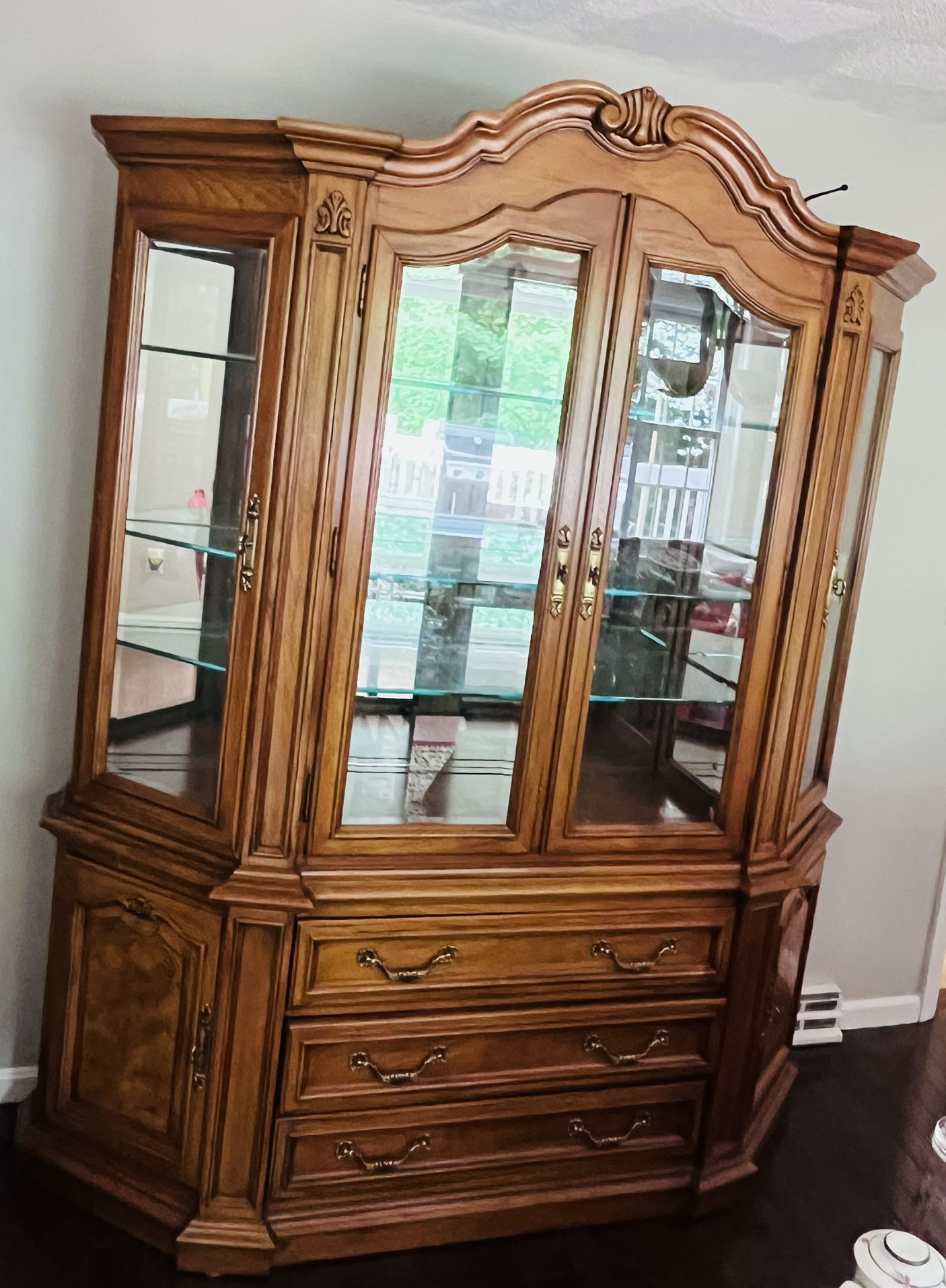 Solid cherry China Cabinet 