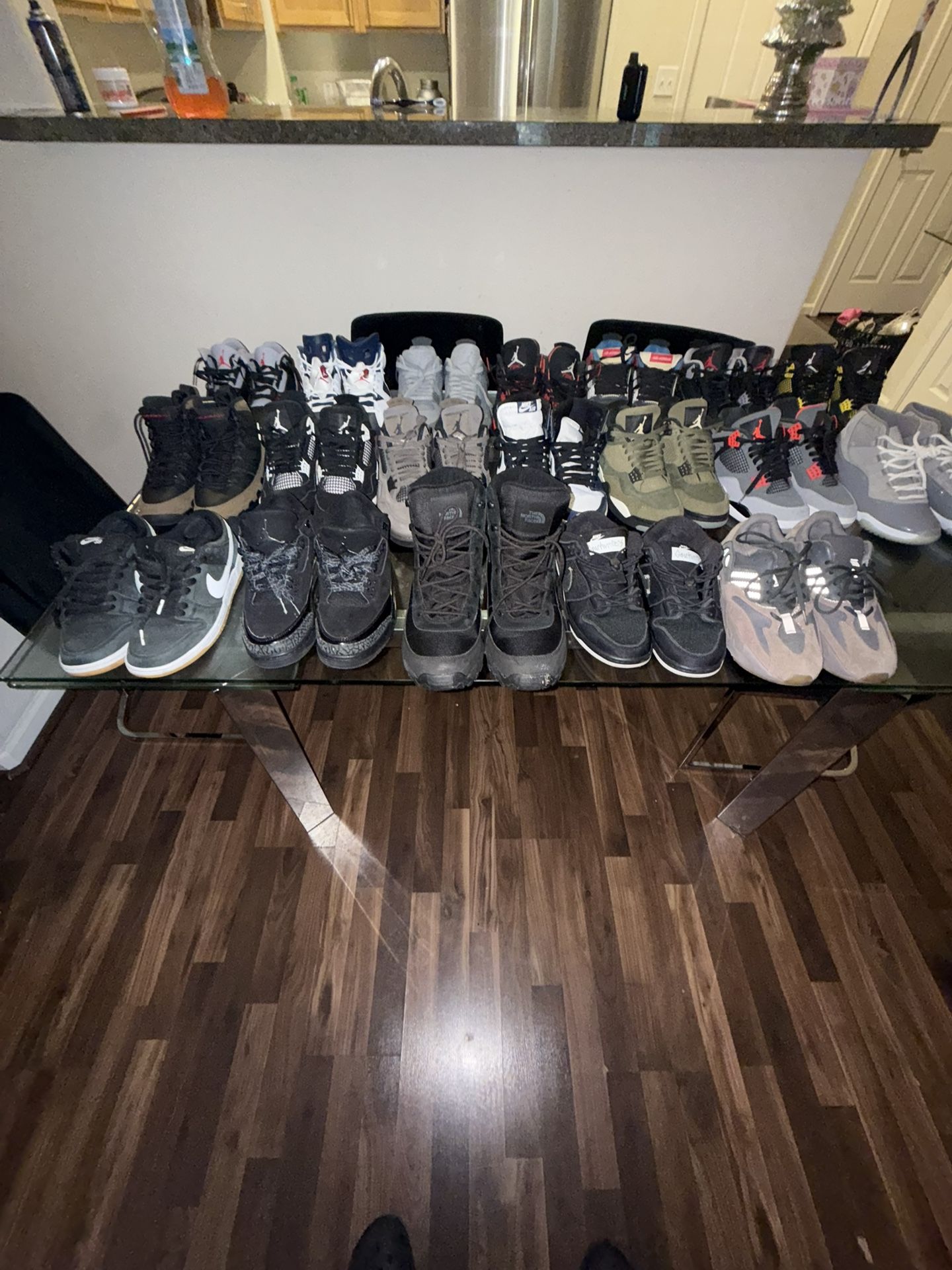 Jordan’s, Nike, Yeezy, NorthFace (size 8-9.5)