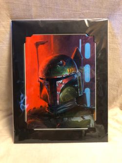2021 Disney Parks John Nadeau Star Wars Boba Fett 14x18" Matted Print