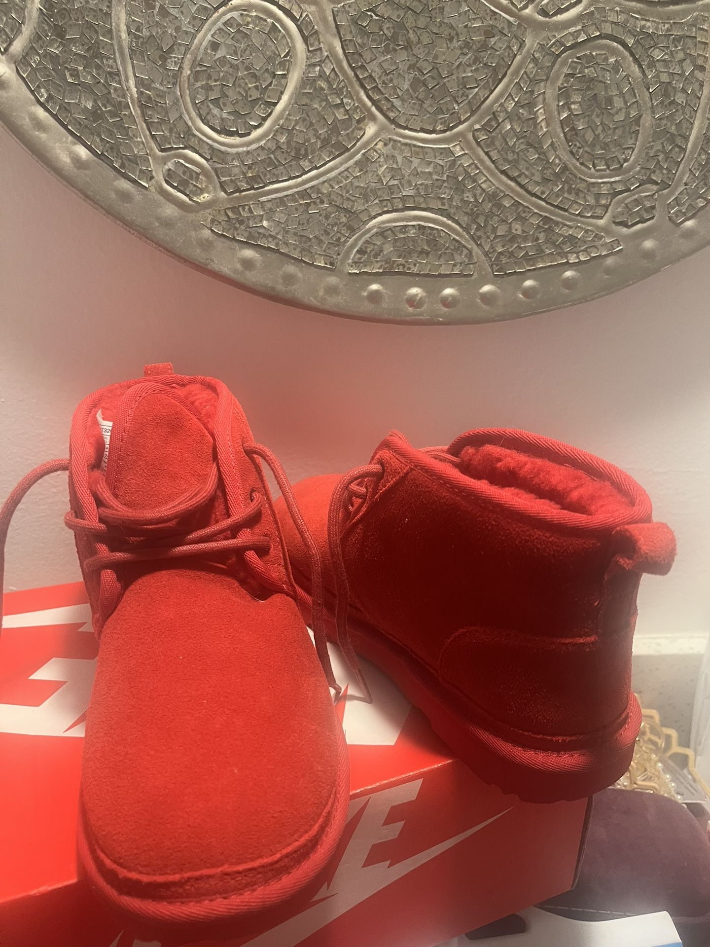 Red UGG boots
