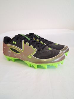 Under Armour Blur Smoke Justin Jefferson Volt Green Black Football Cleats
