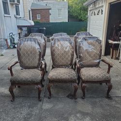 6 Large Dining Room Chairs.