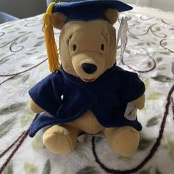 Disney Winnie the Pooh Gradnite Graduation Mouseketoys Bean Bag Plush With Tags