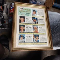 Rare 1960s Baseball Card Sheet