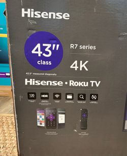 Hisense 43" 4K Roku Smart TV (Excellent Condition + Original Box!