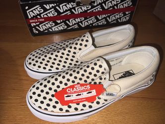 Polka Dot Slip On Vans Size 6 Mens