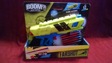 Boom Co. Farshot, Fires up to 70 ft
