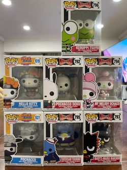 Sanrio Funko Pop Crossover Collection — 7 Pieces (My Hero Academia & Naruto x Hello Kitty)
