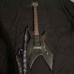 B.C Rich Warlock Guitar with Strap (read description)