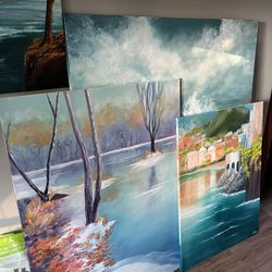 Original Landscape Oil Paintings: Large
